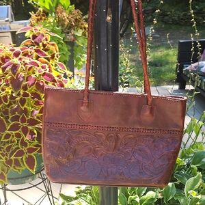Stunning Brown Leather Tote Bag